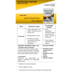 COCCINE CLEANING WIPES Индивидуални Мокри кърпички за почистване на обувки, 25 бр в кутия