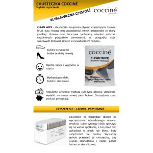 COCCINE CLEANING WIPES Индивидуални Мокри кърпички за почистване на обувки, 25 бр в кутия