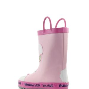 WINK AQQO BUNNY LOVE Детски гумени ботуши с топла подплата, Розови