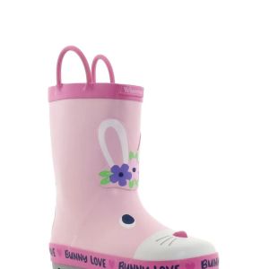 WINK AQQO BUNNY LOVE Детски гумени ботуши с топла подплата, Розови