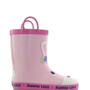 WINK AQQO BUNNY LOVE Детски гумени ботуши с топла подплата, Розови
