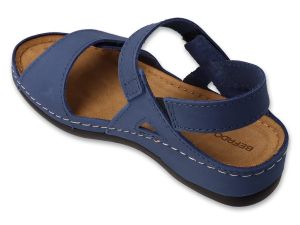 BEFADO 158D287 Дамски анатомични сандали от естествена кожа, Сини