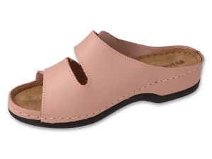 BEFADO 158D258 Дамски анатомични чехли от естествена кожа, Розови