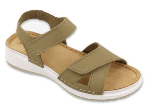 BEFADO HOME&GO 158D309 Дамски анатомични сандали с лепки, Каки