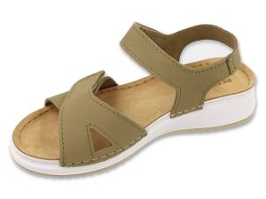 BEFADO HOME&GO 158D309 Дамски анатомични сандали с лепки, Каки