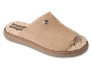 INBLU 155D160 Италиански дамски чехли с отворени пръсти, Бежови